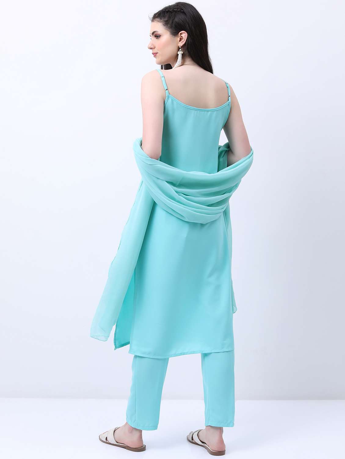 women light blue kurta pant set with dupatta - 21488129 -  Standard Image - 2