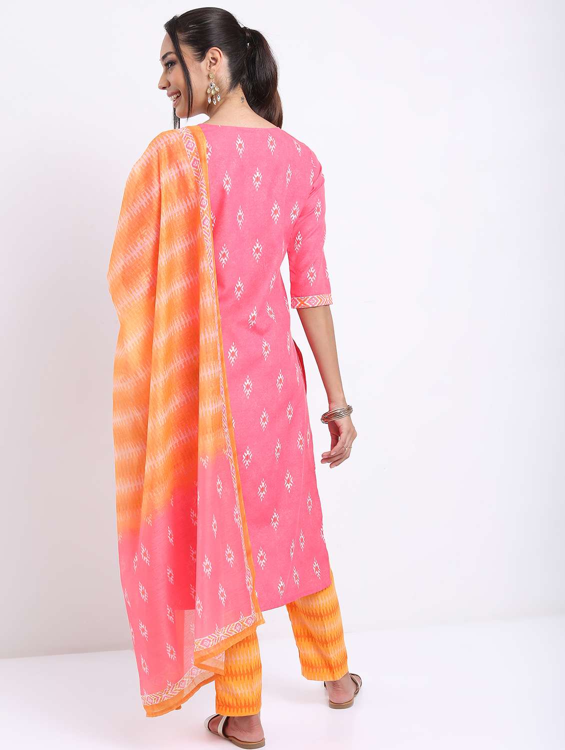 women pink kurta pant set with dupatta - 21488133 -  Standard Image - 2