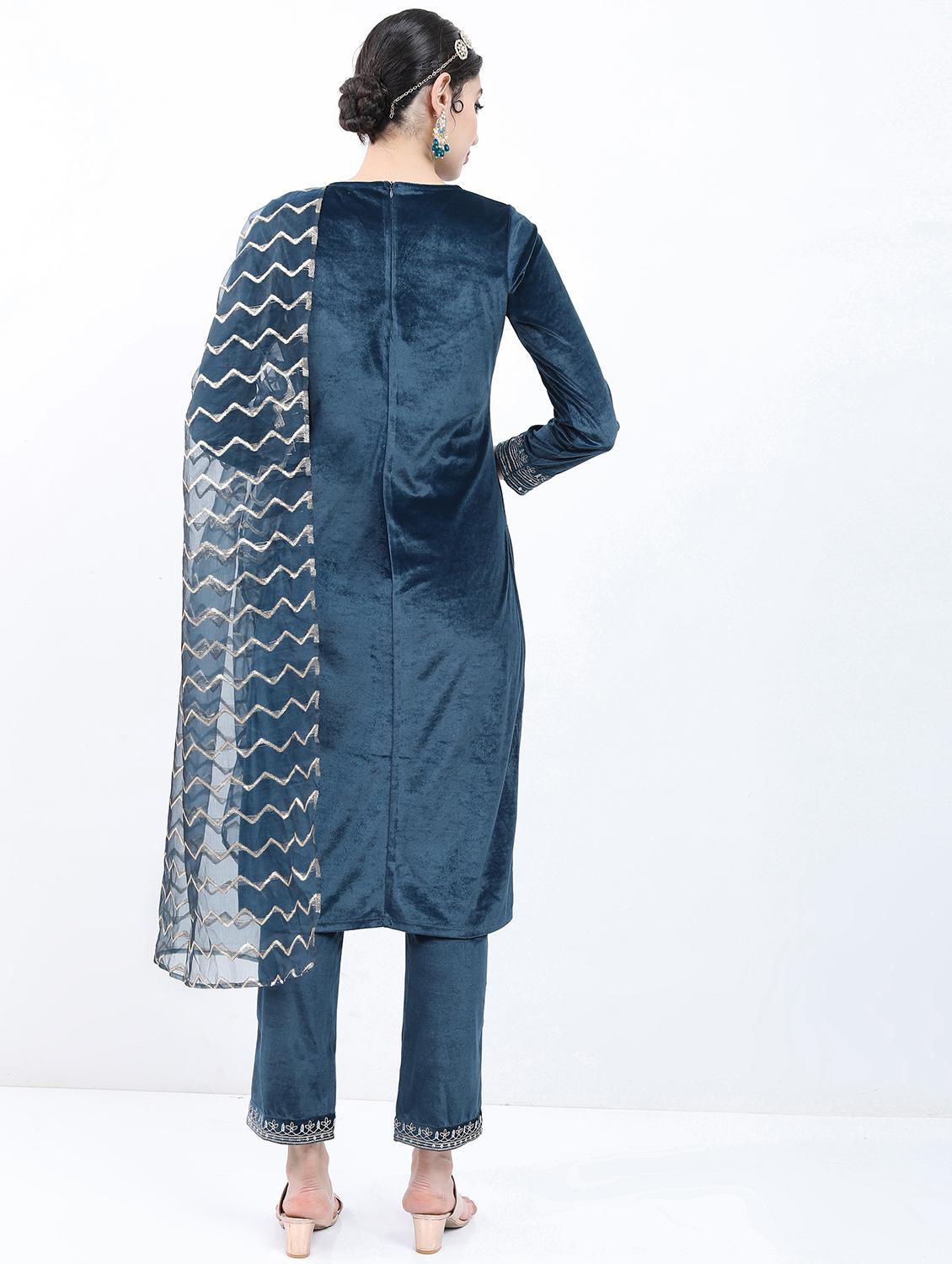 women kurta pant set with dupatta - 21488297 - Standard Image - 2
