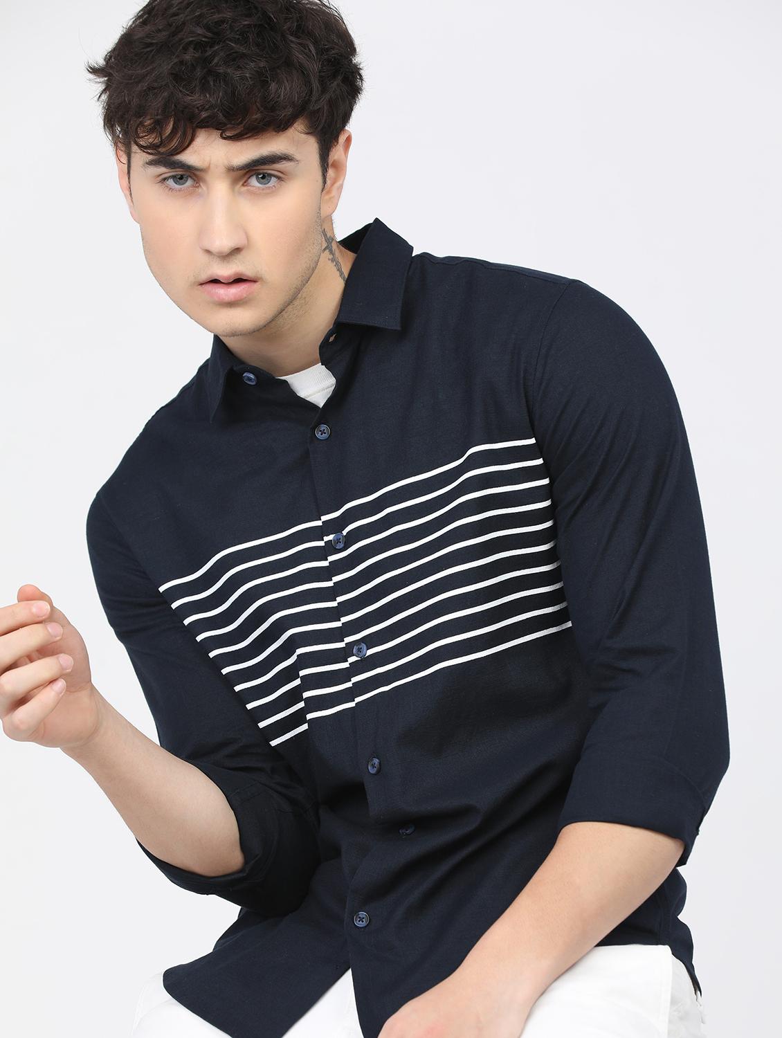 men striped casual shirt - 21488514 - Standard Image - 2