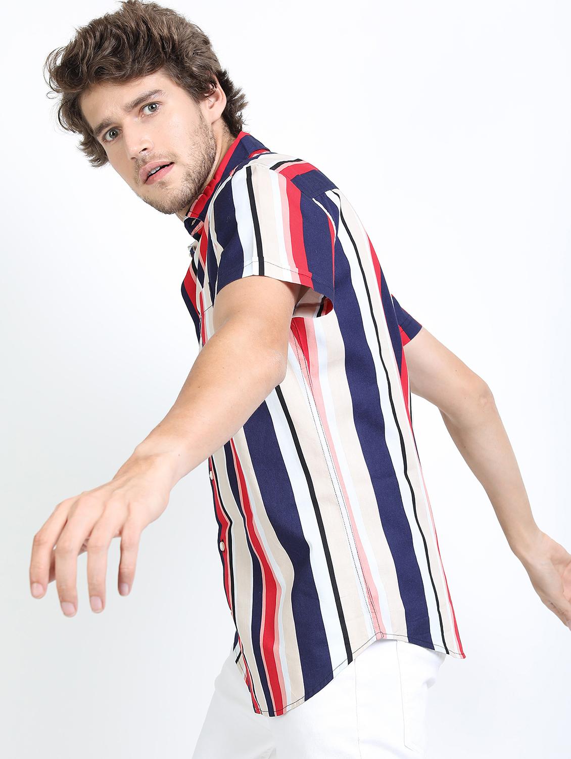 men striped casual shirt - 21488545 - Standard Image - 2
