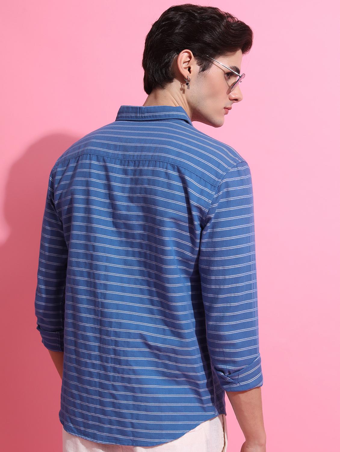 men striped casual shirt - 21488572 - Standard Image - 2