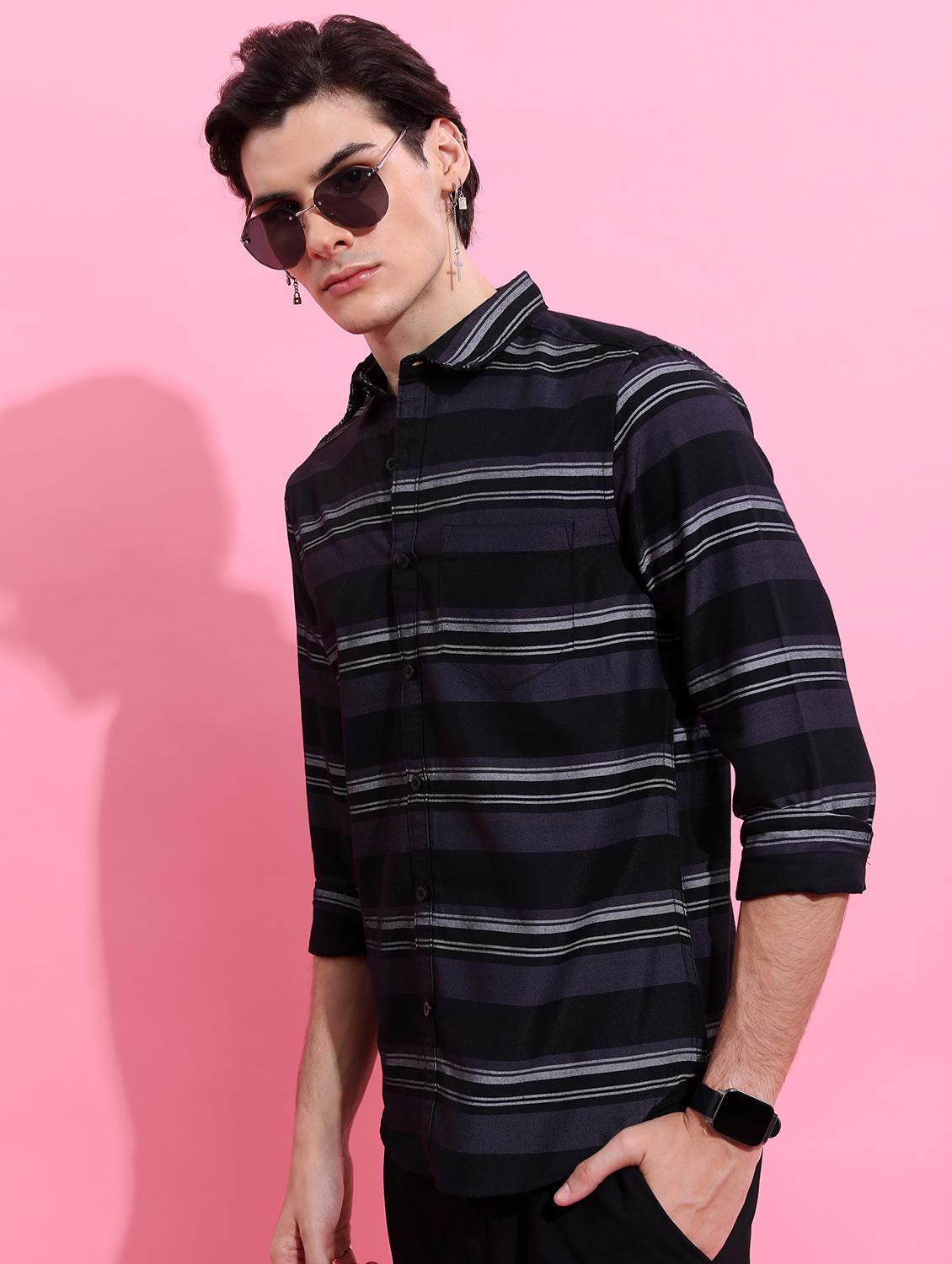 men striped casual shirt - 21488578 - Standard Image - 2