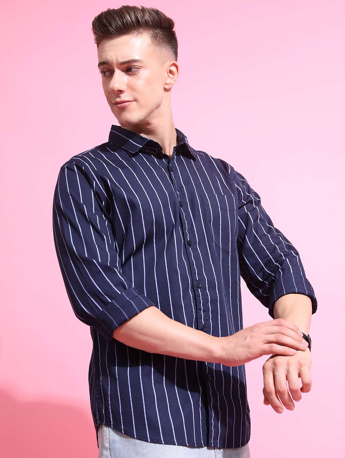 men striped casual shirt - 21488608 -  Standard Image - 2
