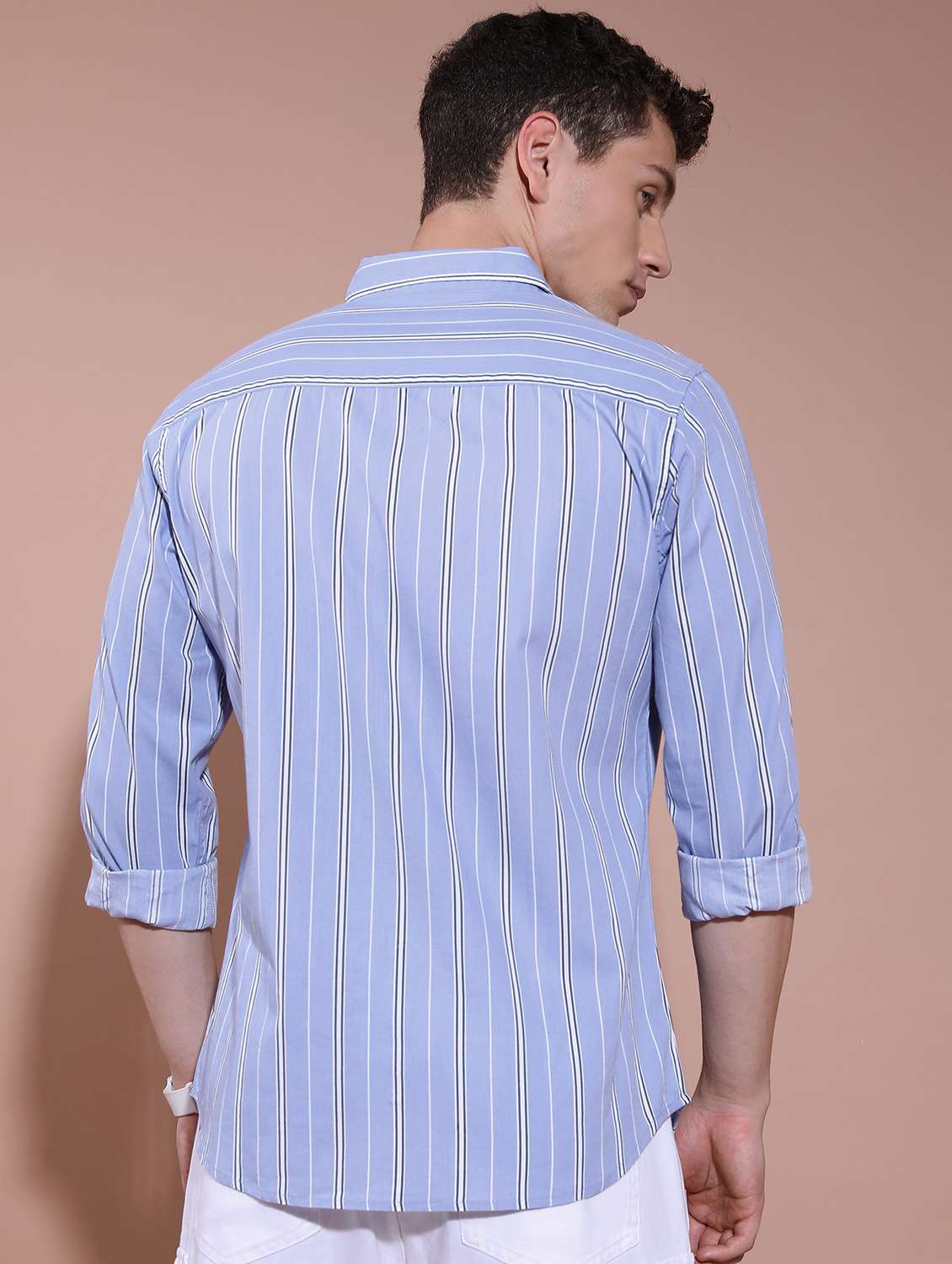 men striped casual shirt - 21488614 - Standard Image - 2