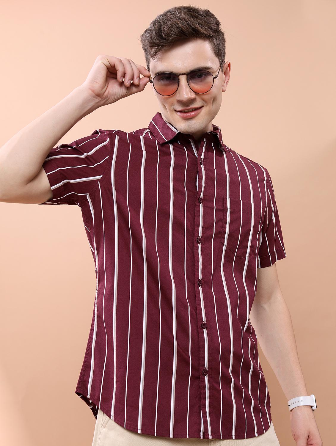 men striped casual shirt - 21488618 - Zoom Image - 0