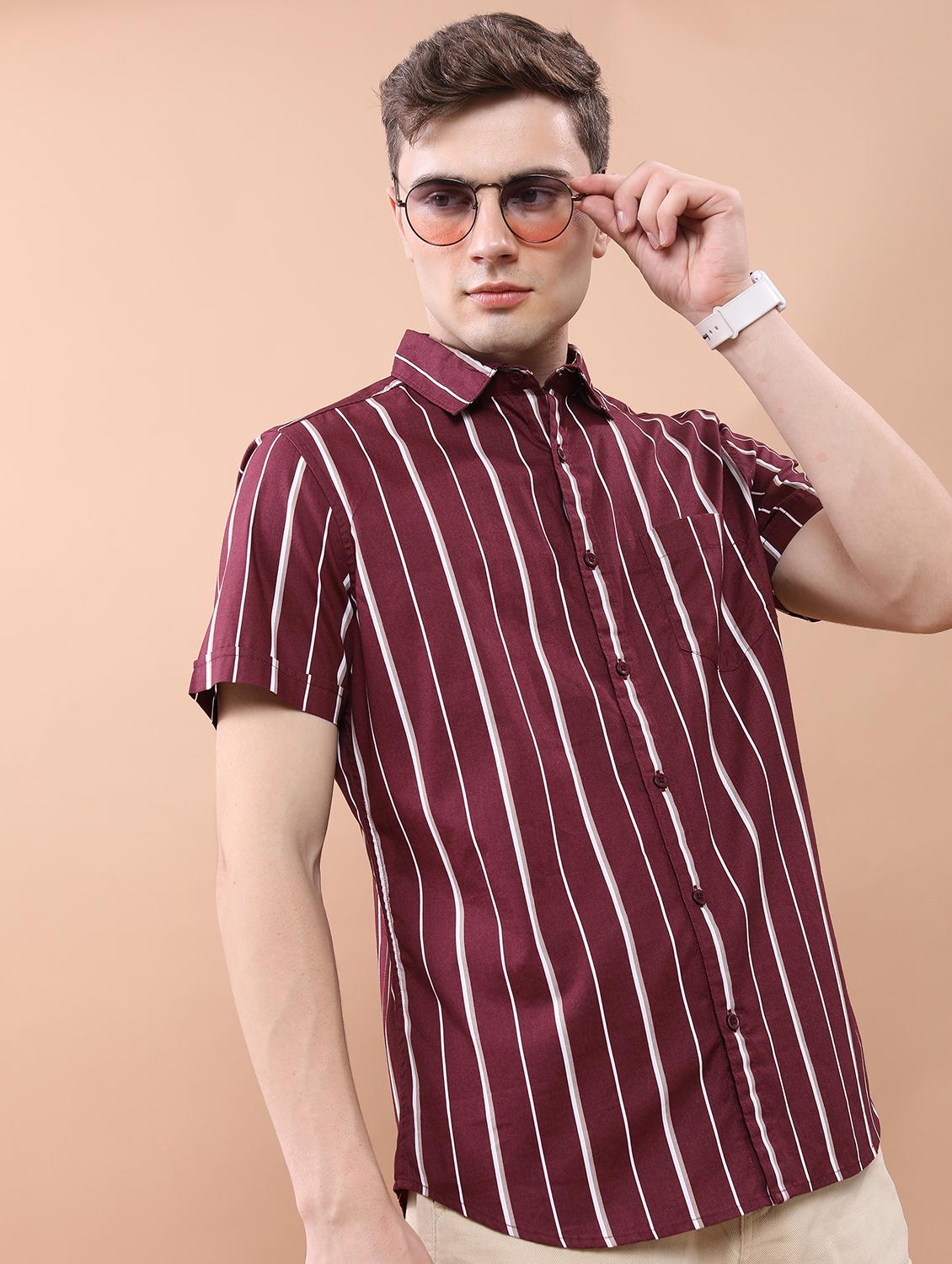 men striped casual shirt - 21488618 - Standard Image - 2