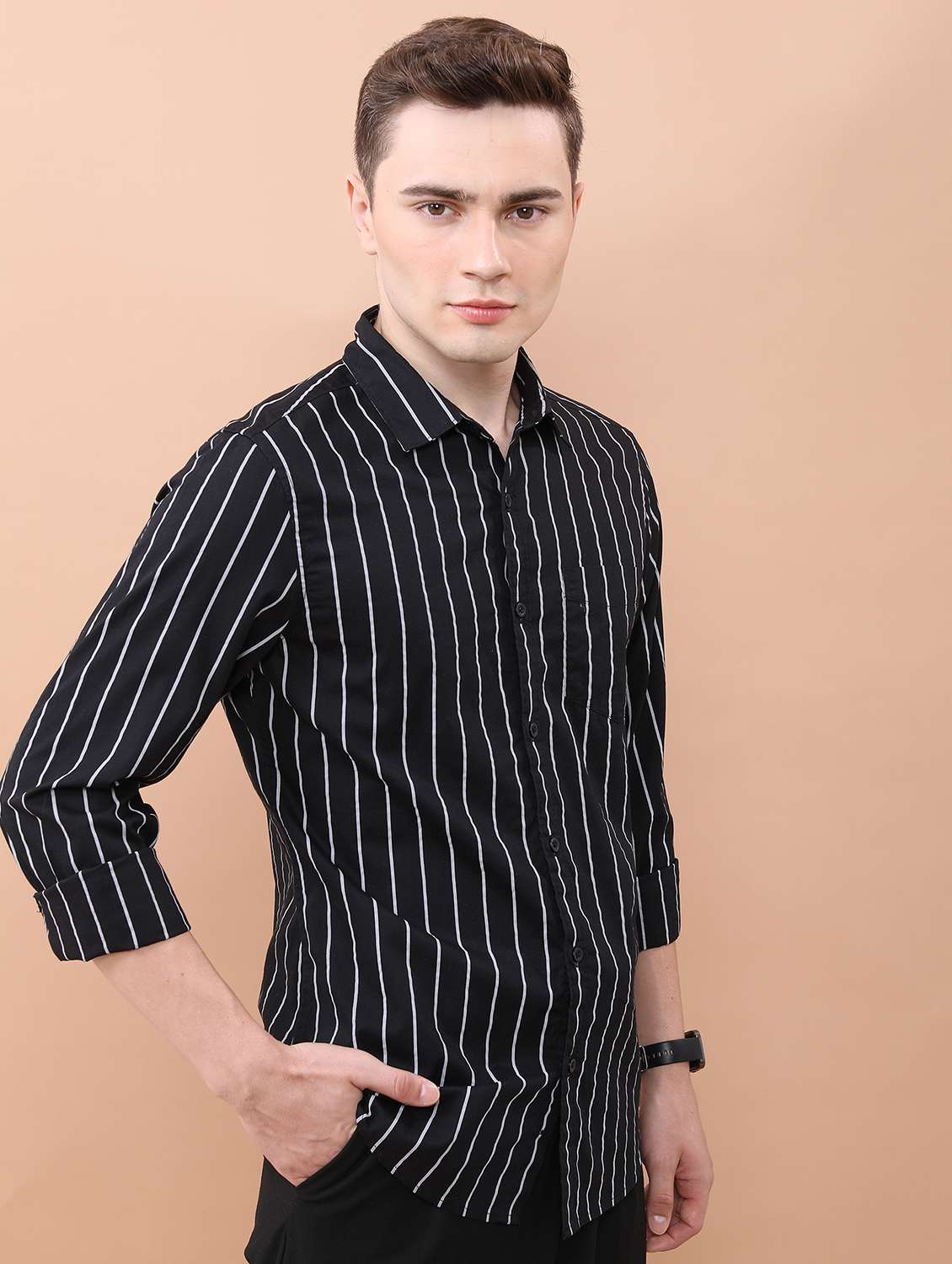 men striped casual shirt - 21488627 -  Standard Image - 2