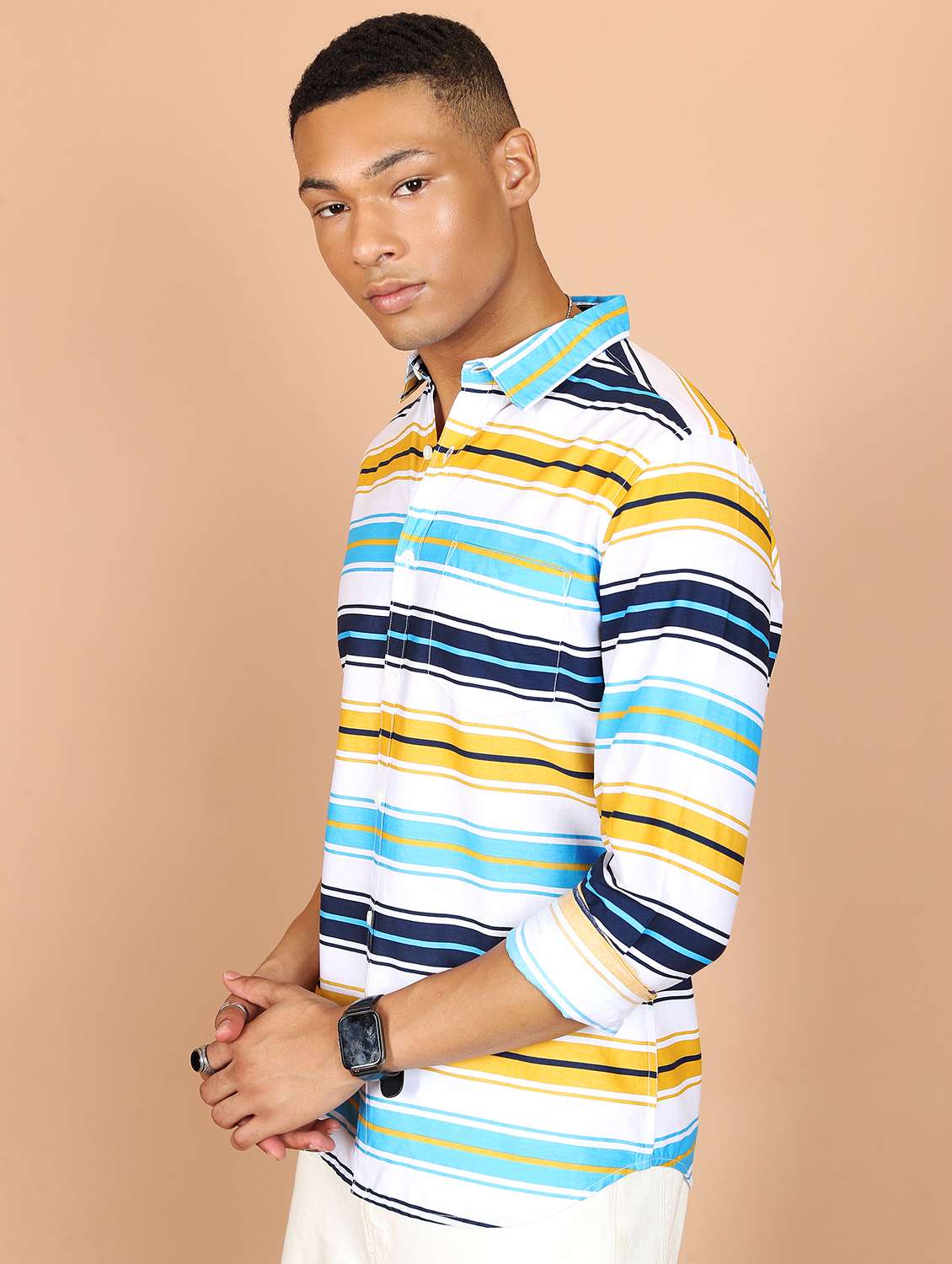 men striped casual shirt - 21488637 -  Standard Image - 2