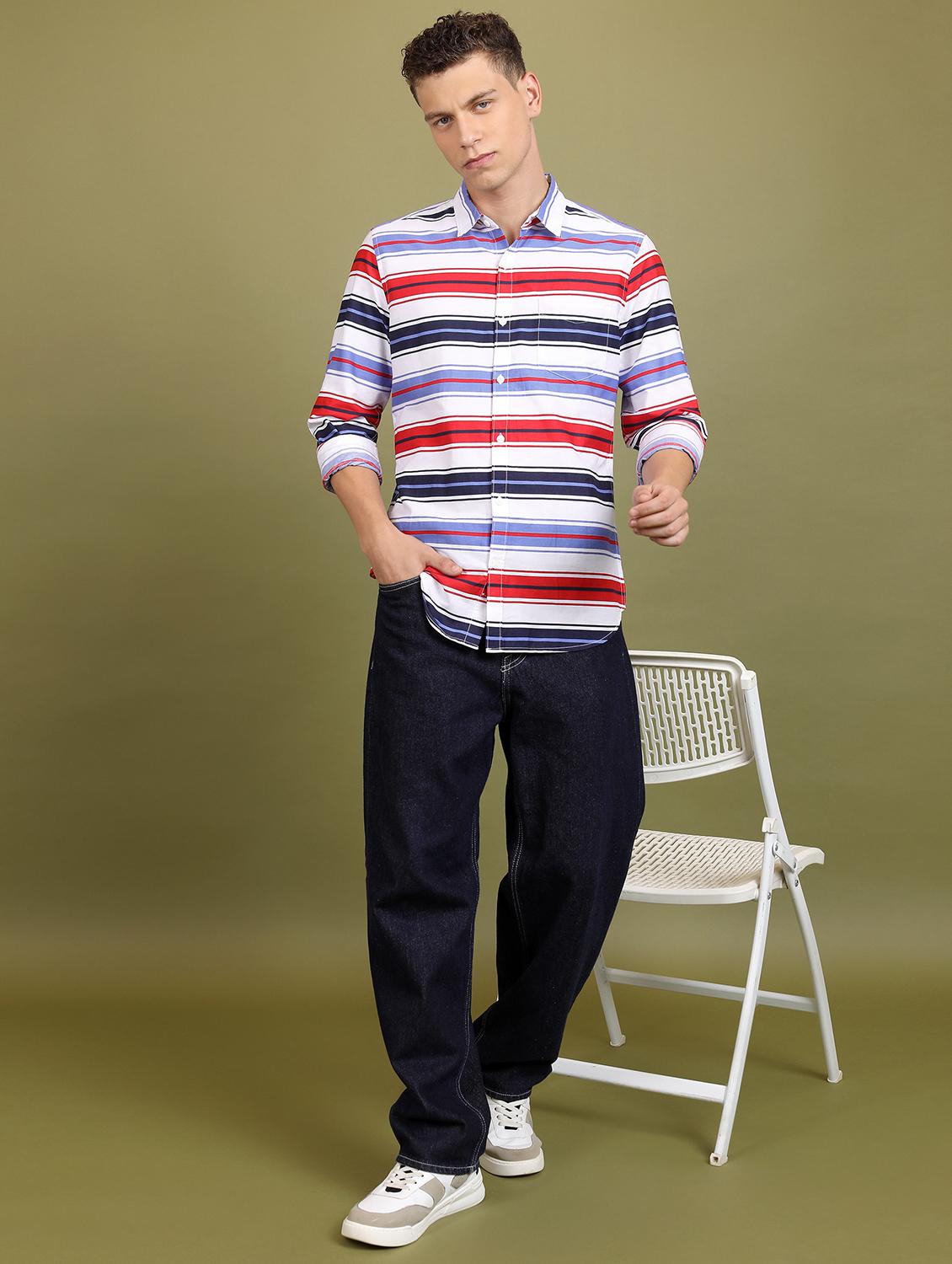 men striped casual shirt - 21488638 - Standard Image - 2