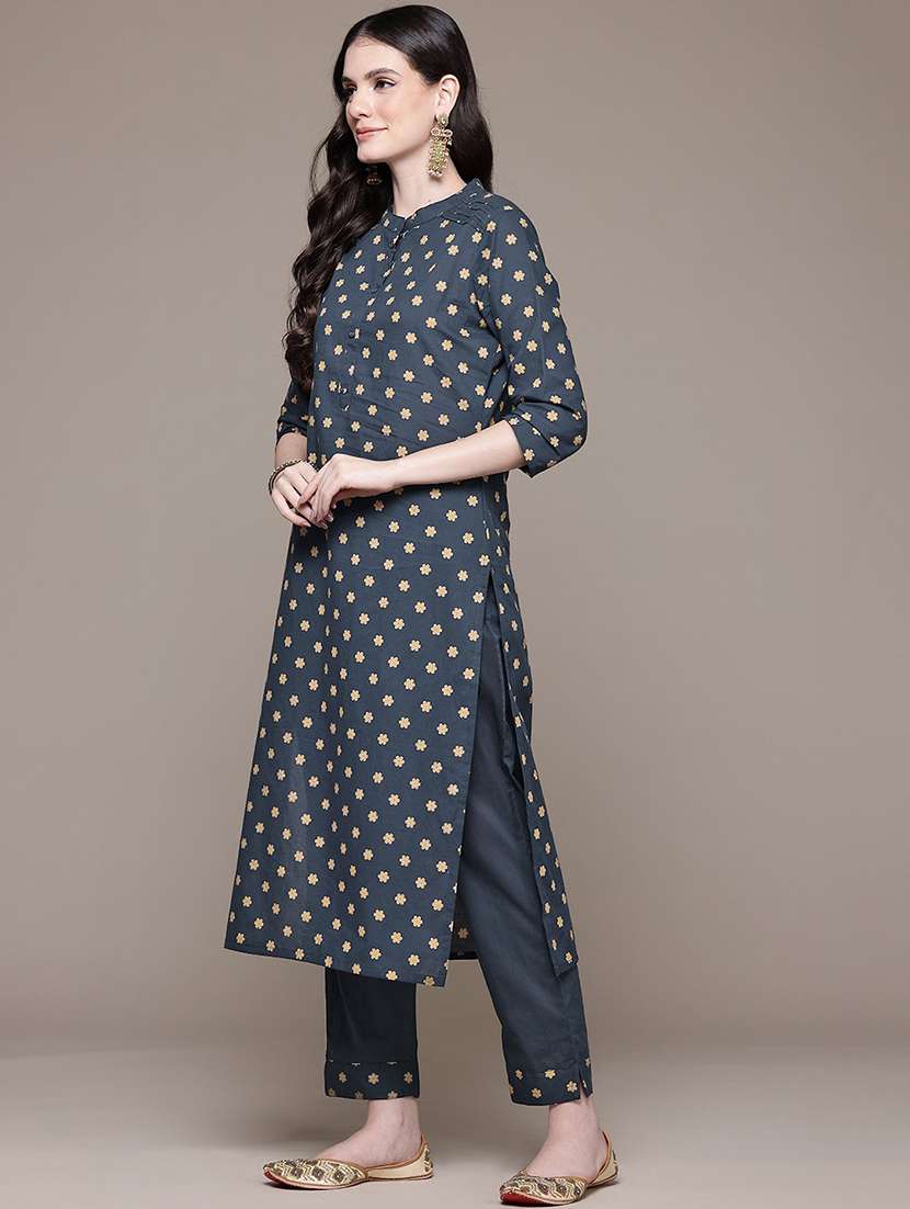 women printed kurta pant set with dupatta - 21489094 -  Standard Image - 2