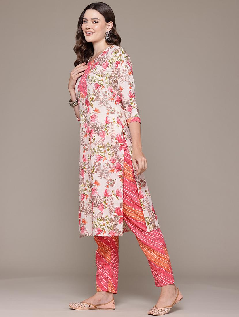 women floral kurta pant set with dupatta - 21489105 - Standard Image - 2