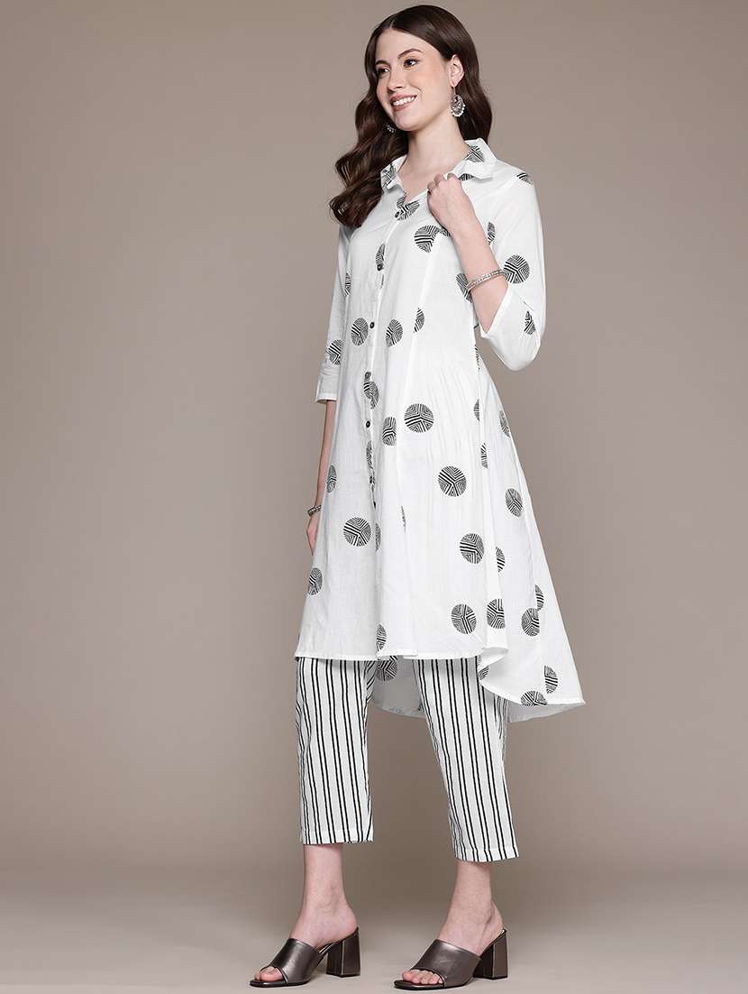 women white printed co-ord set - 21489111 -  Standard Image - 2