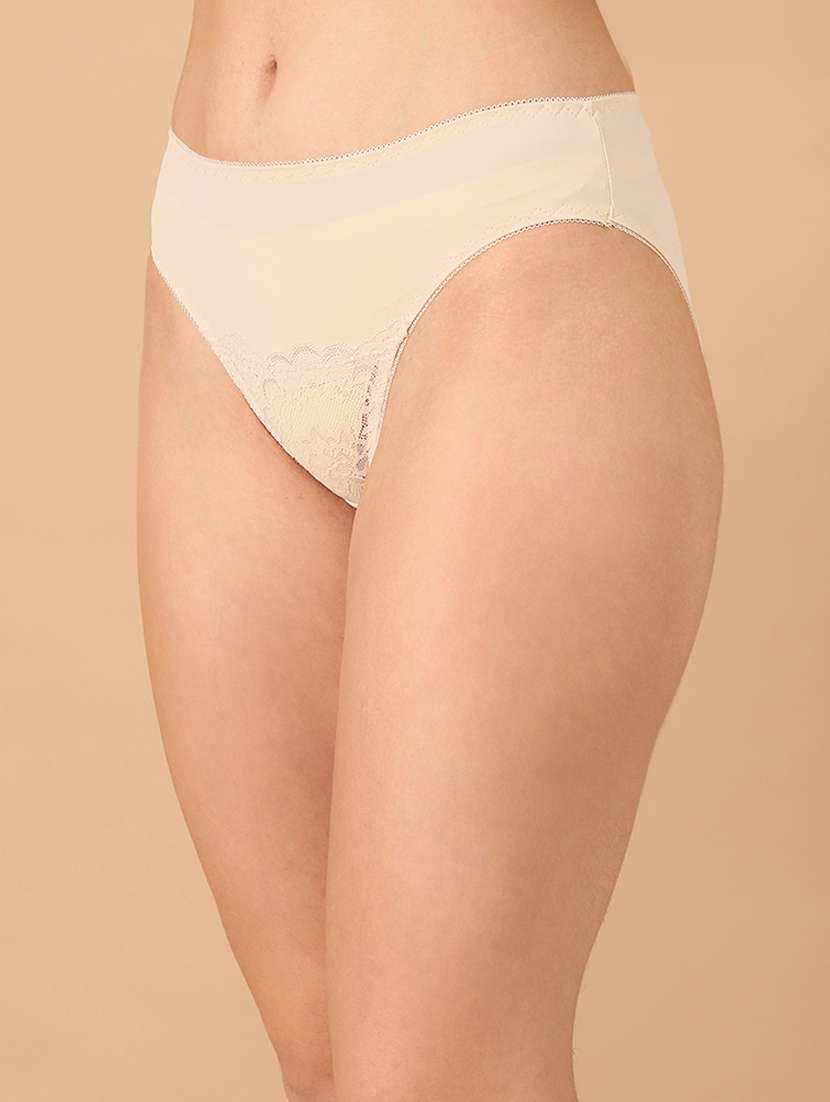 women solid mid rise panty - 21489176 - Standard Image - 2