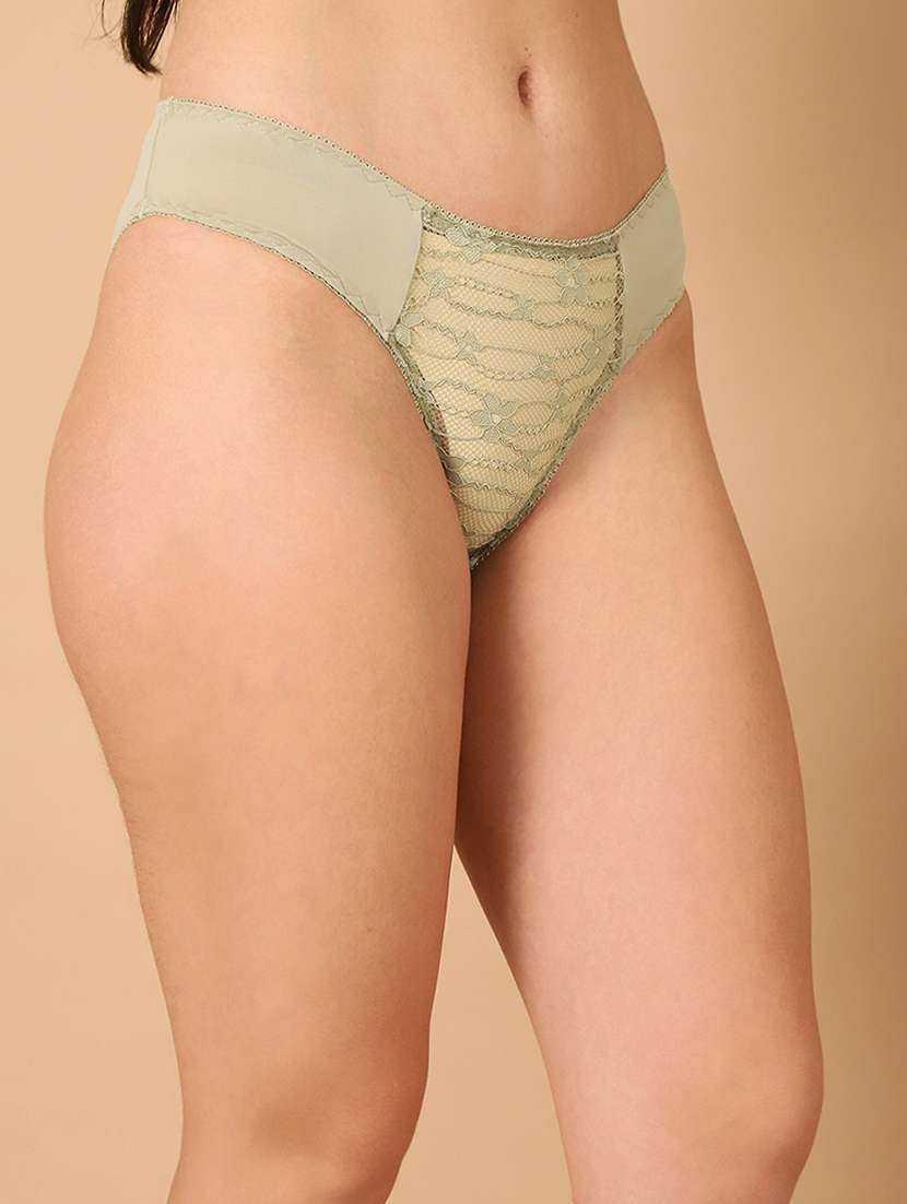 women solid lace bikini panty - 21489182 - Standard Image - 2