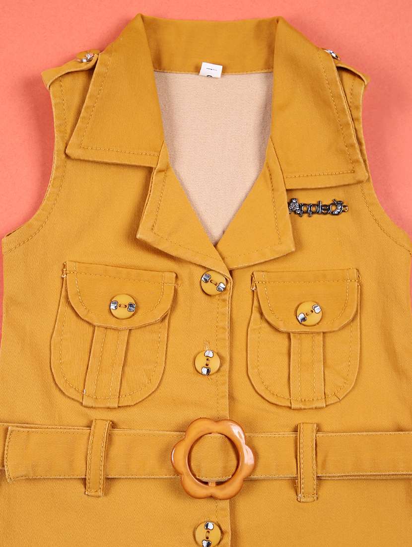 girls printed dungaree set with bloomer - 21489237 -  Standard Image - 2