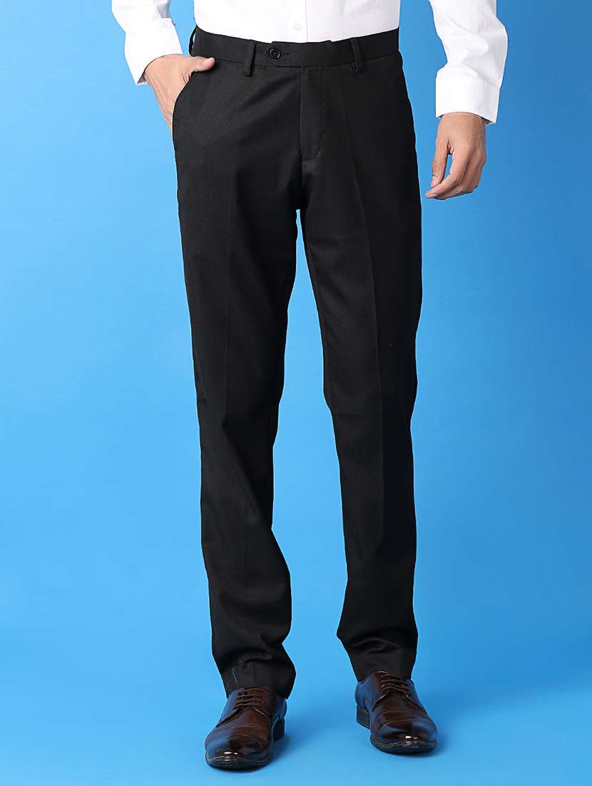men mid-rise solid formal trouser - 21489281 -  Zoom Image - 0
