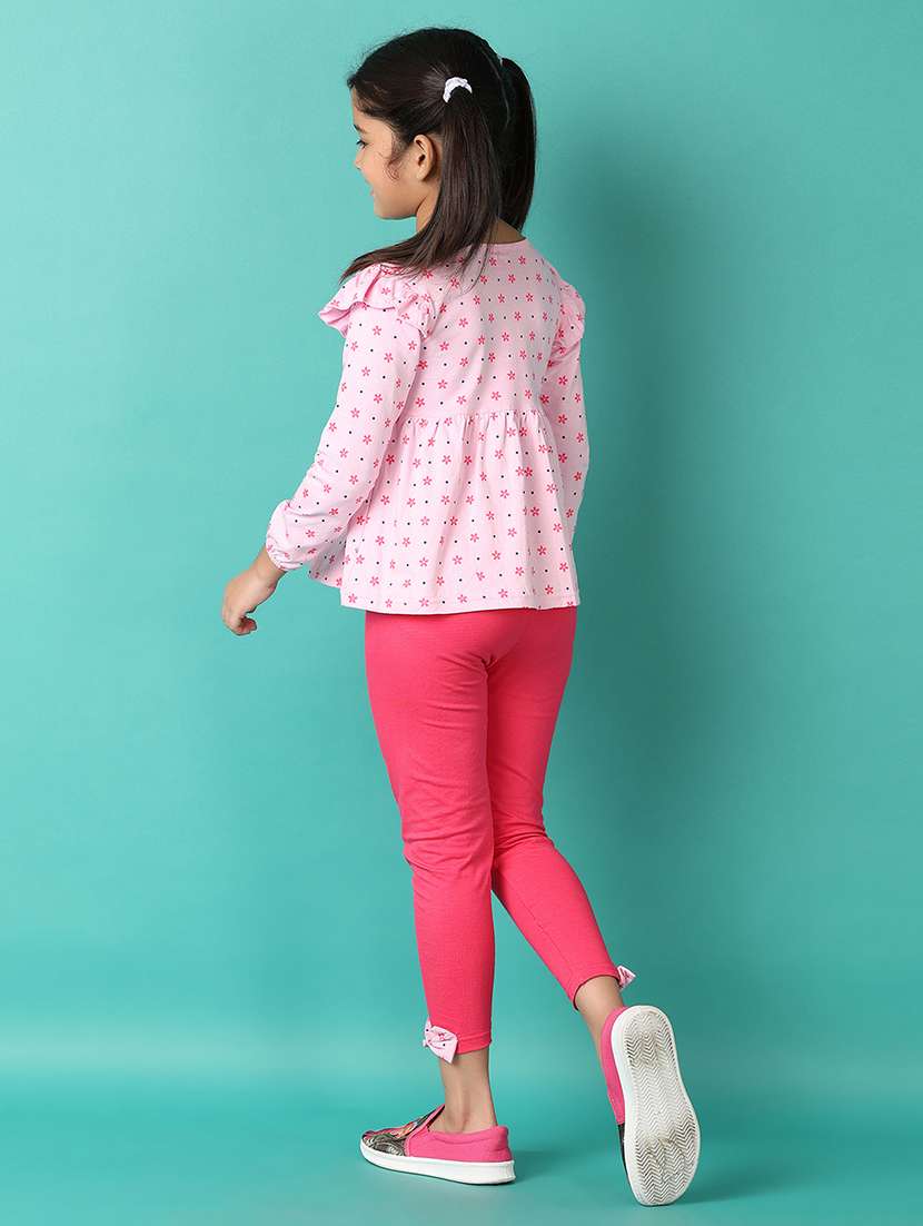 girls printed long sleeves twin set - 21489424 - Standard Image - 2