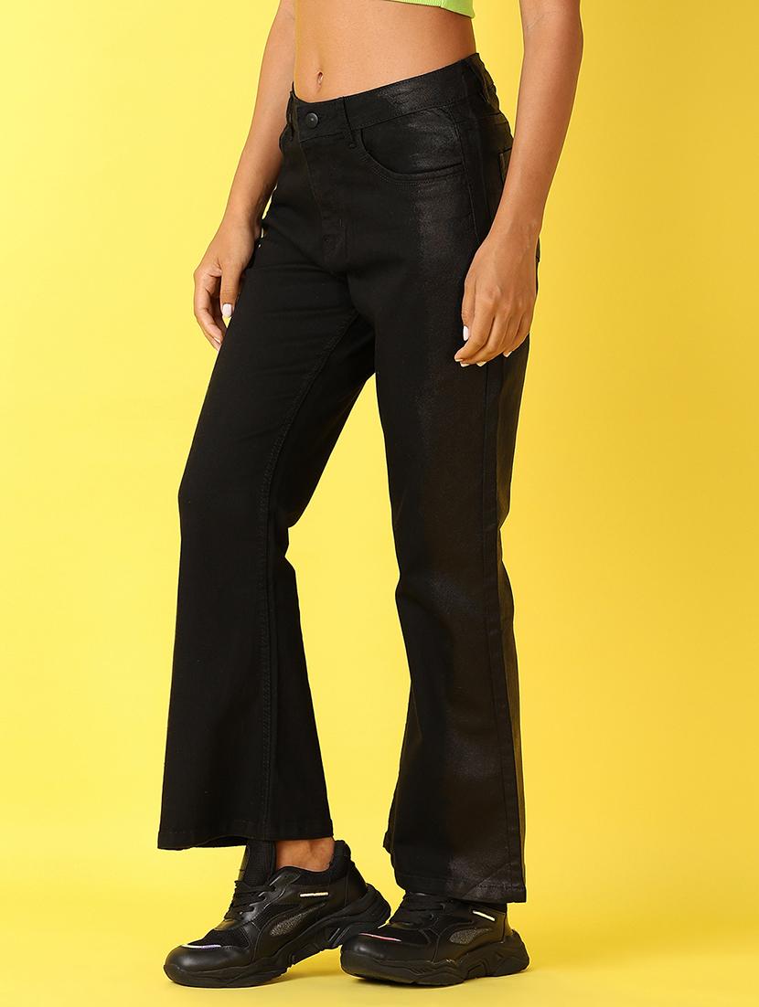 women solid mid rise bootcut jean - 21489440 - Standard Image - 2