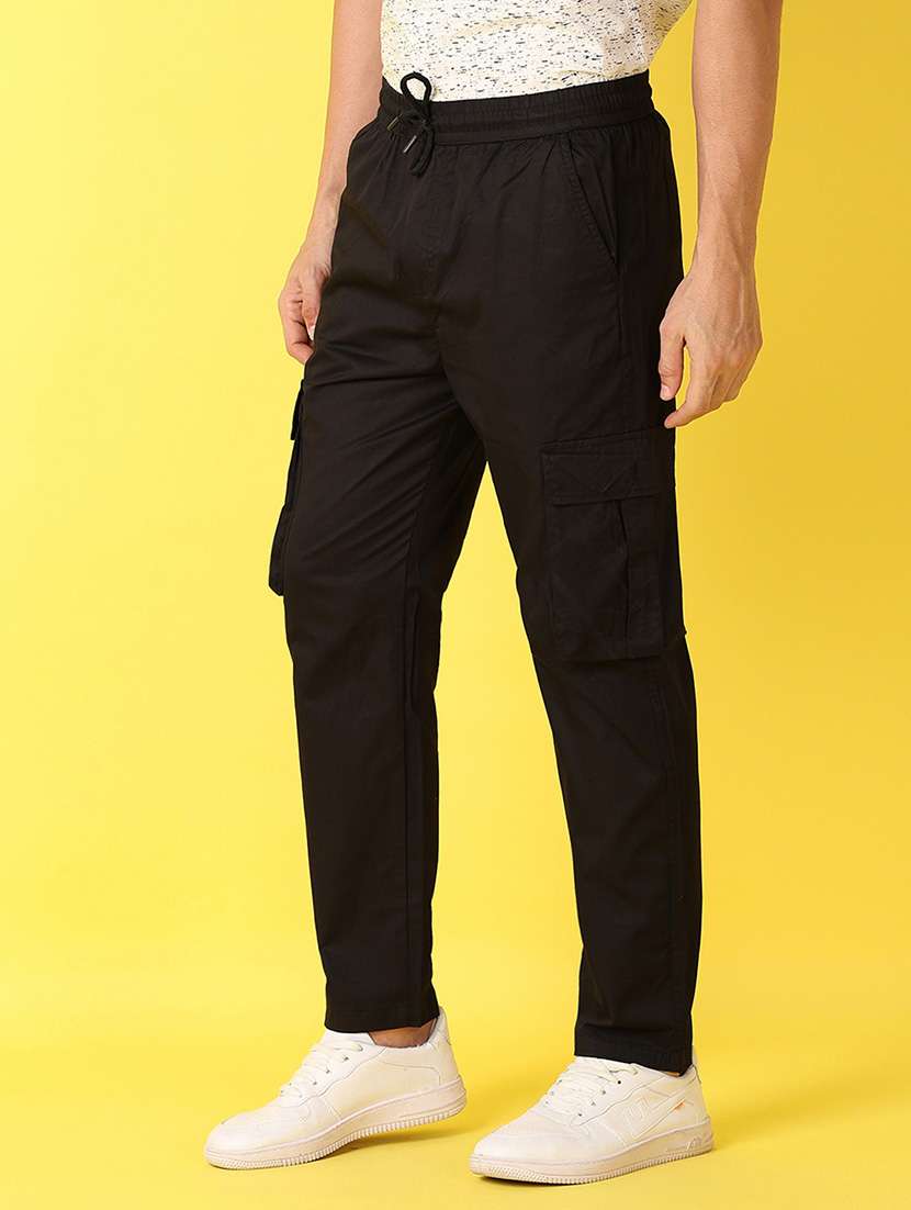 men solids mid rise cargos - 21490023 -  Standard Image - 2