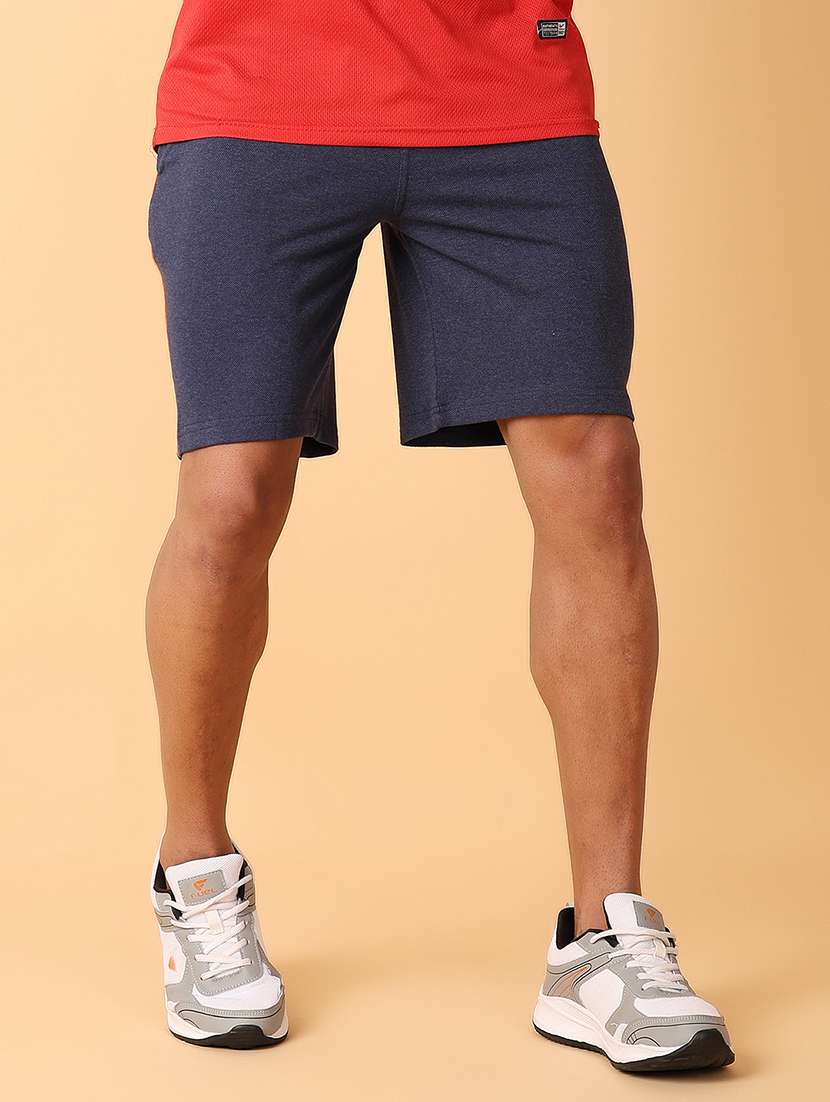 men navy blue solid shorts - 21490134 -  Standard Image - 2