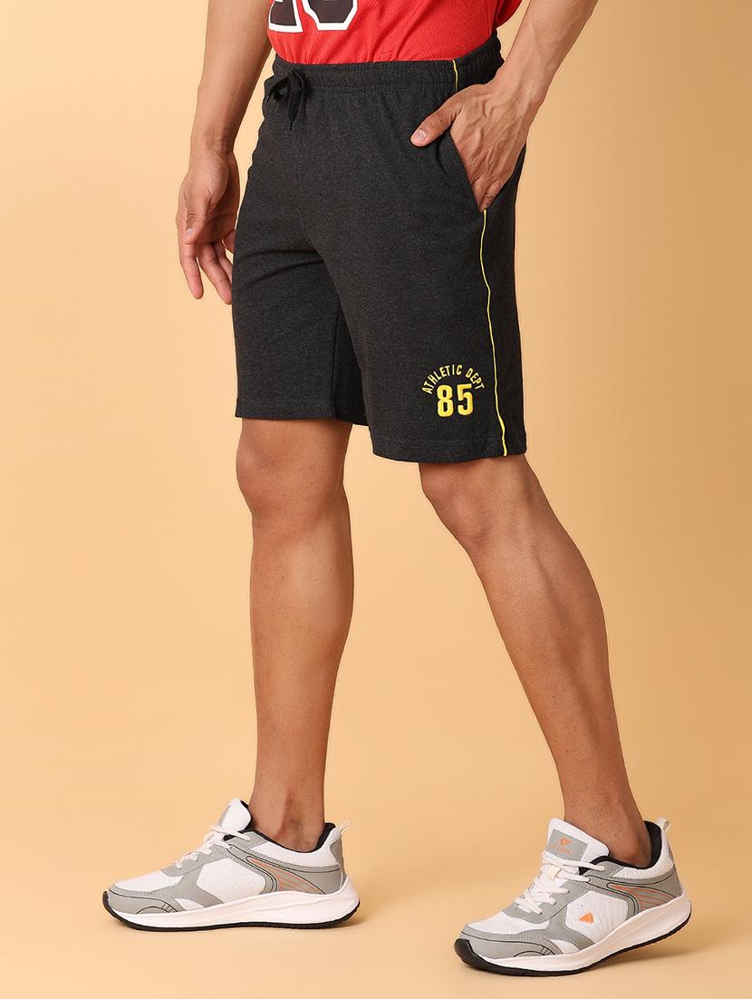 men black solid shorts - 21490135 - Standard Image - 2