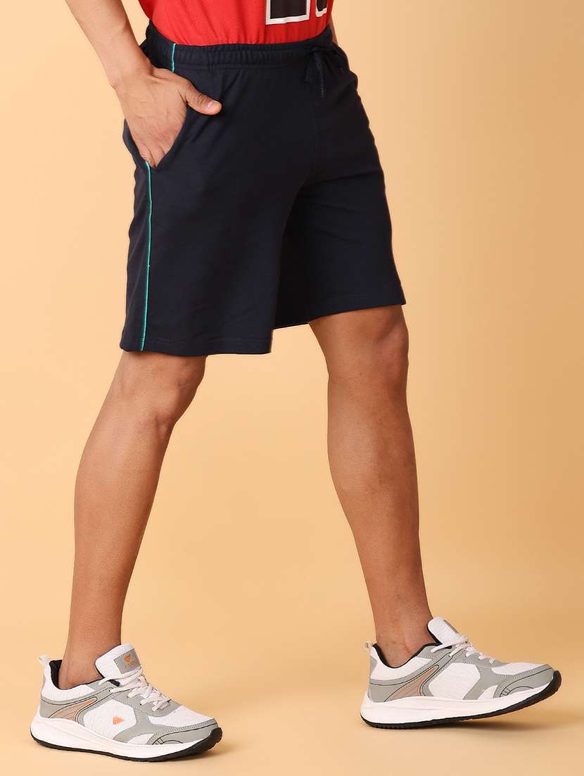men navy blue solid shorts - 21490136 -  Standard Image - 2