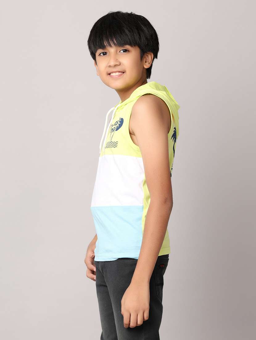 boys hooded color block t-shirt - 21490415 -  Standard Image - 2