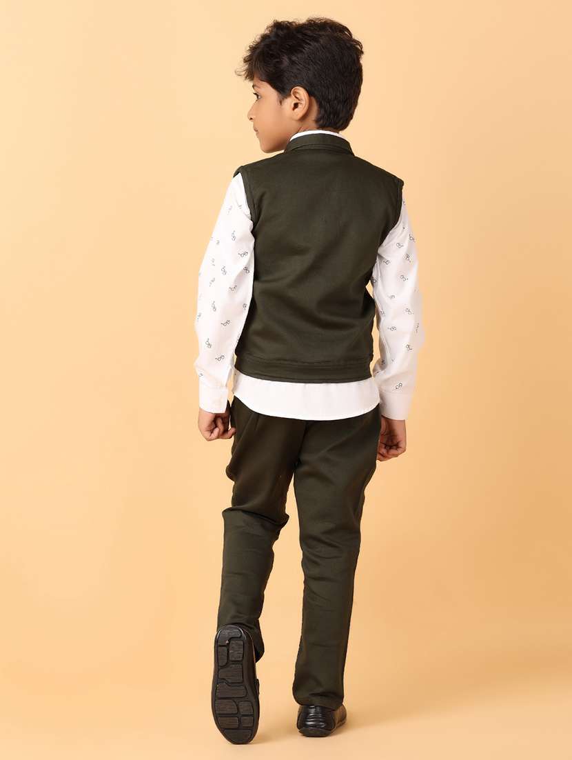 boys printed long sleeves shirt & jeans set - 21490421 -  Standard Image - 2