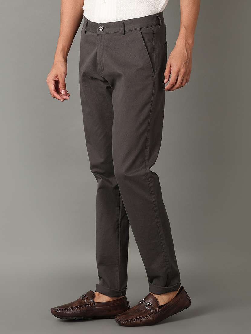 men solid chinos casual trouser - 21490444 -  Standard Image - 2