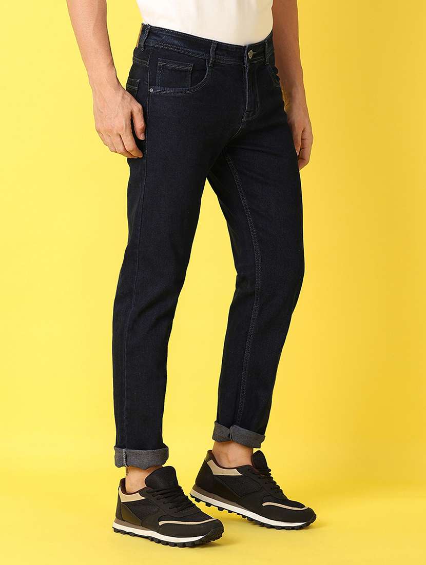 men solid mid rise jeans - 21490500 -  Standard Image - 2