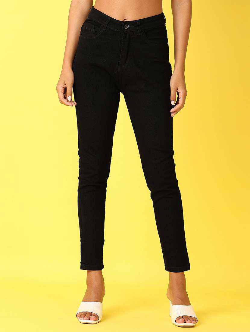 women black plain jean
