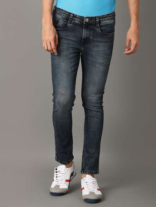 men mid-rise plain slim fit jean - 21490842 -  Standard Image - 0
