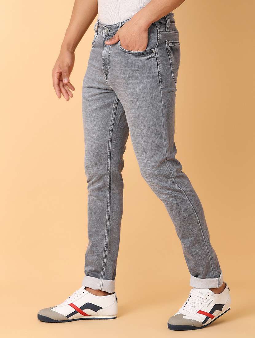 men mid rise plain jeans - 21490857 - Standard Image - 2
