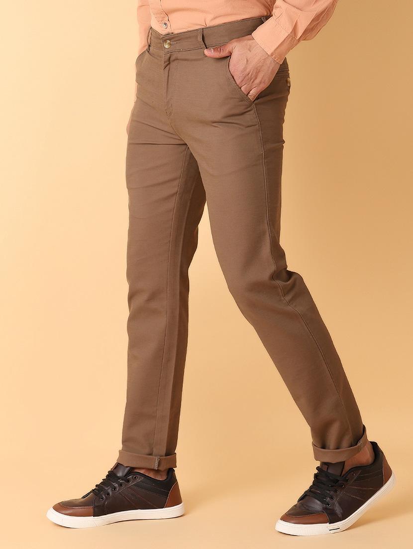 men solids chinos casual trouser - 21490862 - Standard Image - 2