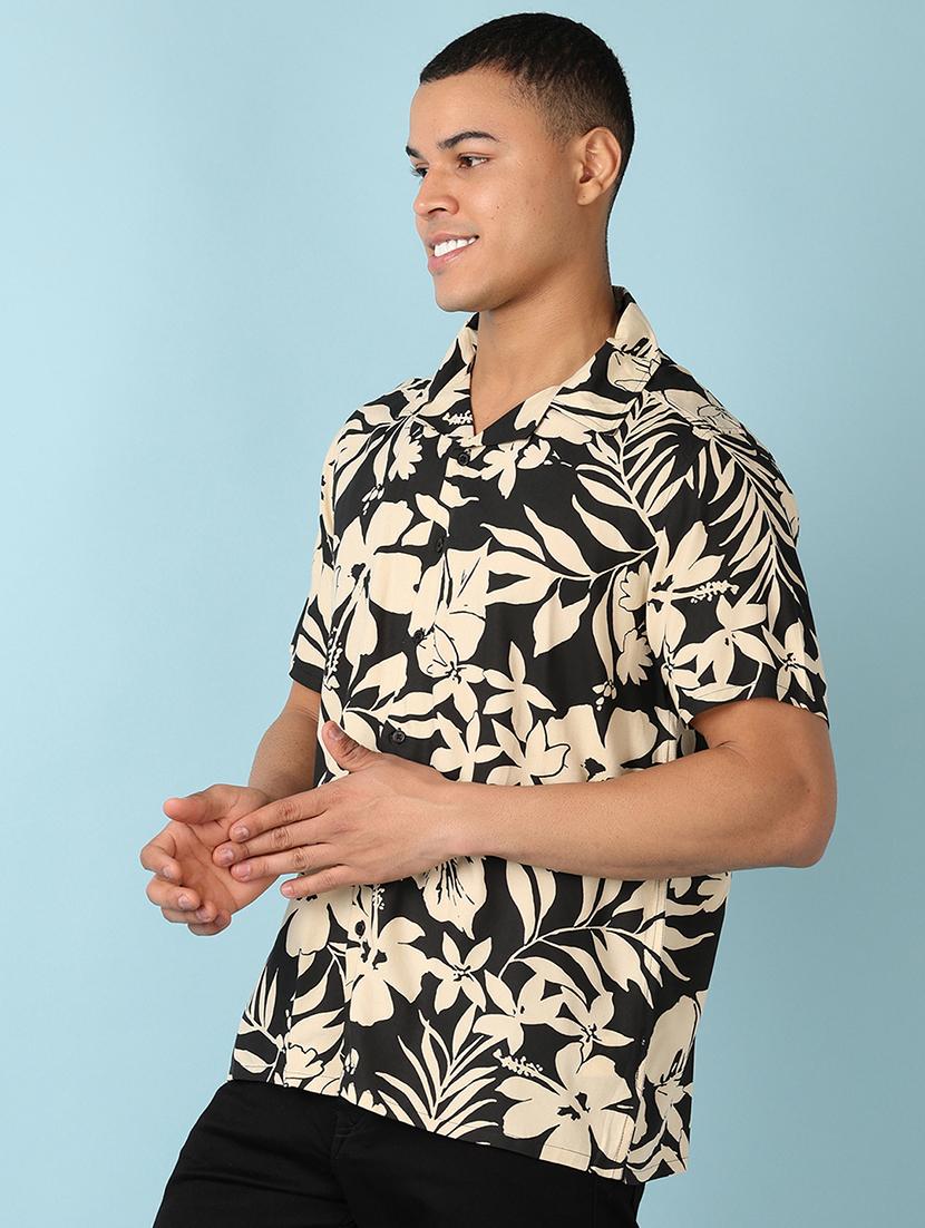 men floral short sleeve casual shirt - 21490979 - Standard Image - 2