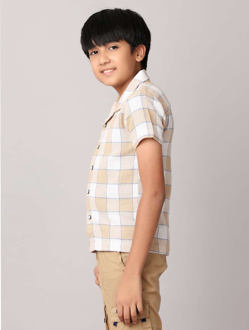 men beige cotton shirt - 21491085 -  Standard Image - 2