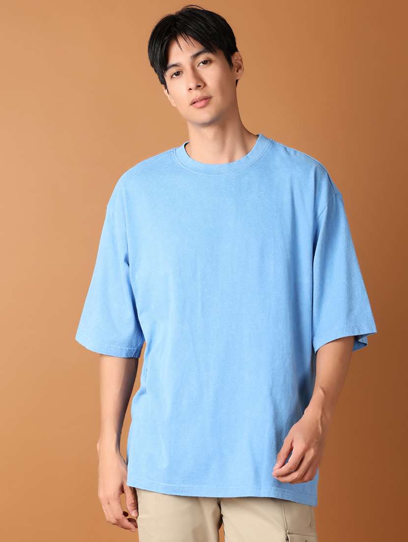 men crew neck back print t-shirt