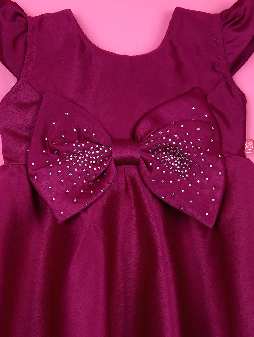 girls embellished round neck fit & flare dress - 21491126 - Standard Image - 2