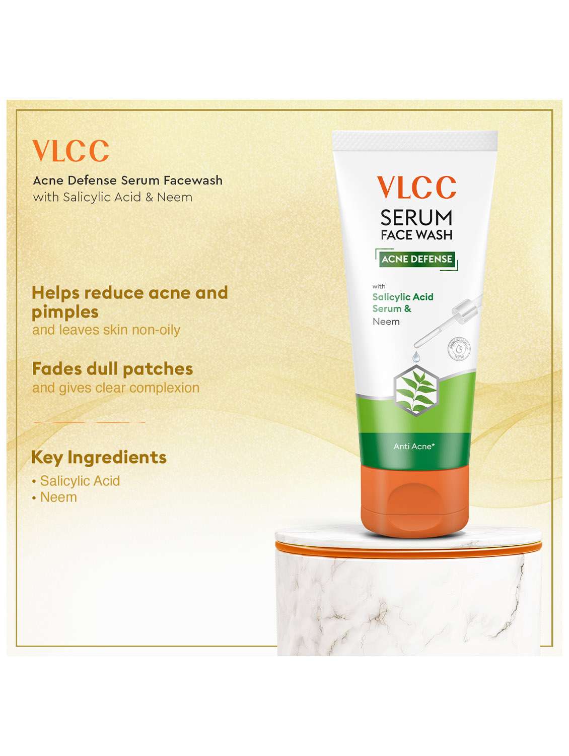 gold facial kit & acne defense serum facewash salicylic acid serum & neem facewash - 21491180 -  Standard Image - 2