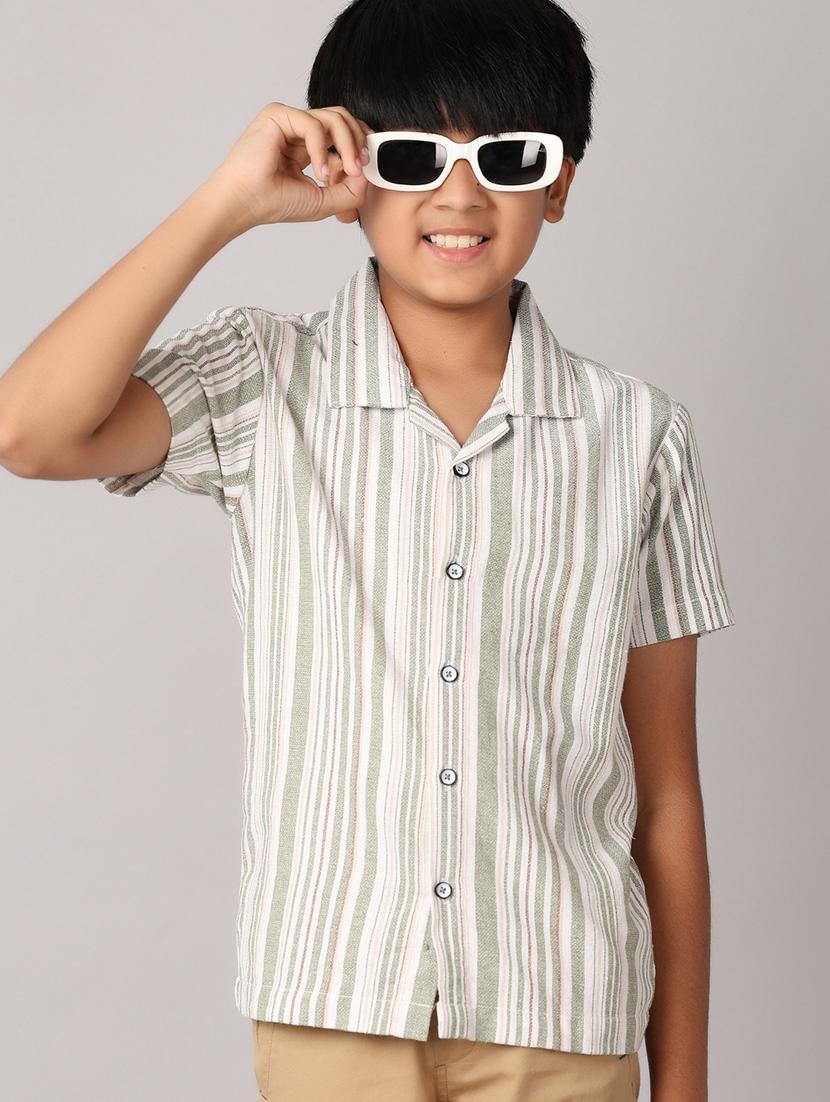 boys white cotton shirt - 21491221 - Standard Image - 2
