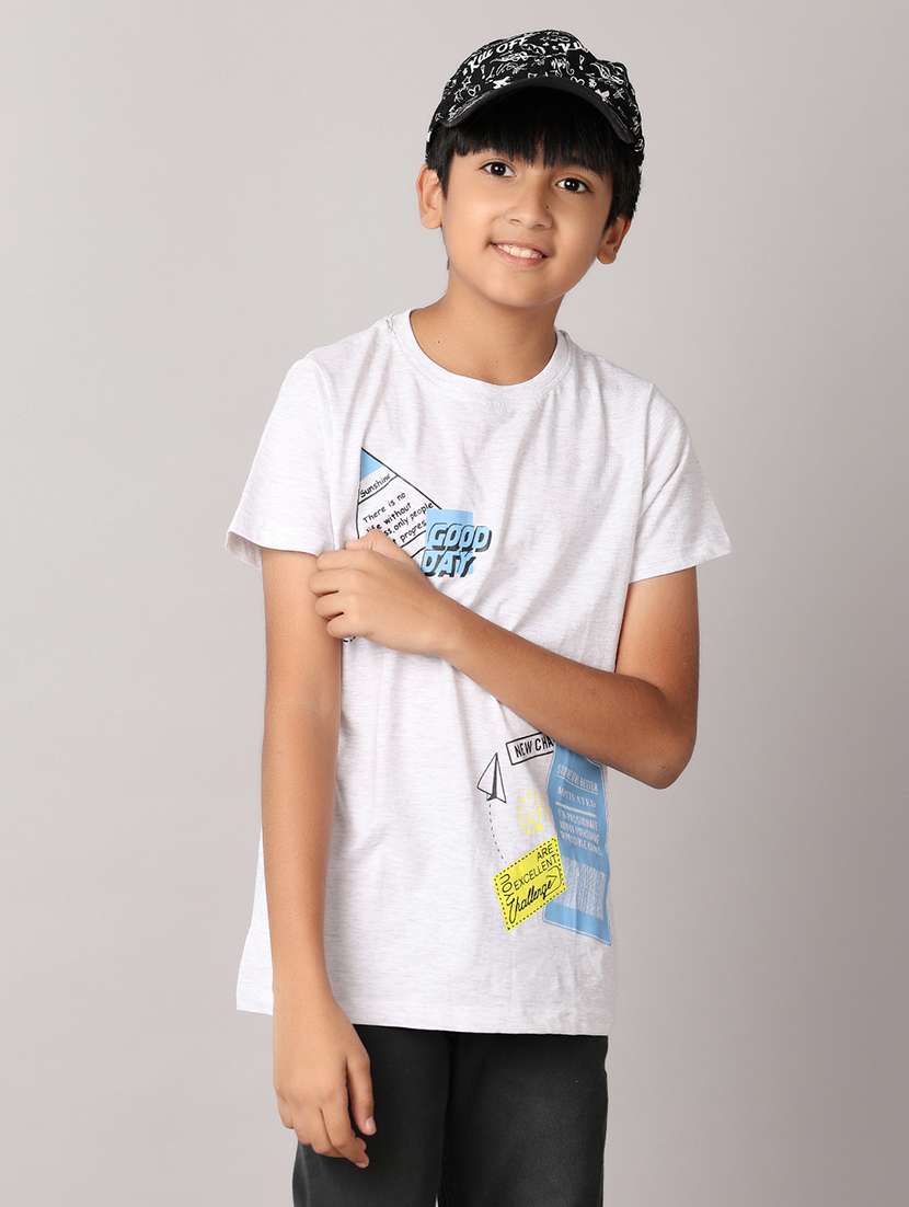 boys round neck graphic t-shirt