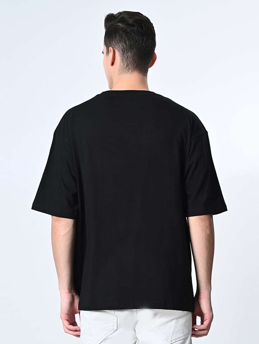 men solid oversized plain t-shirt - 21491353 - Standard Image - 2