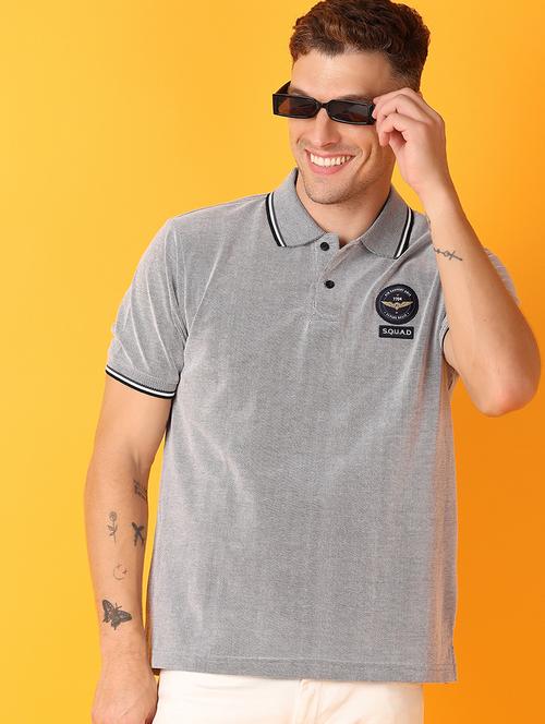 men short sleeve logo print polo t-shirt - 21491369 -  Standard Image - 0