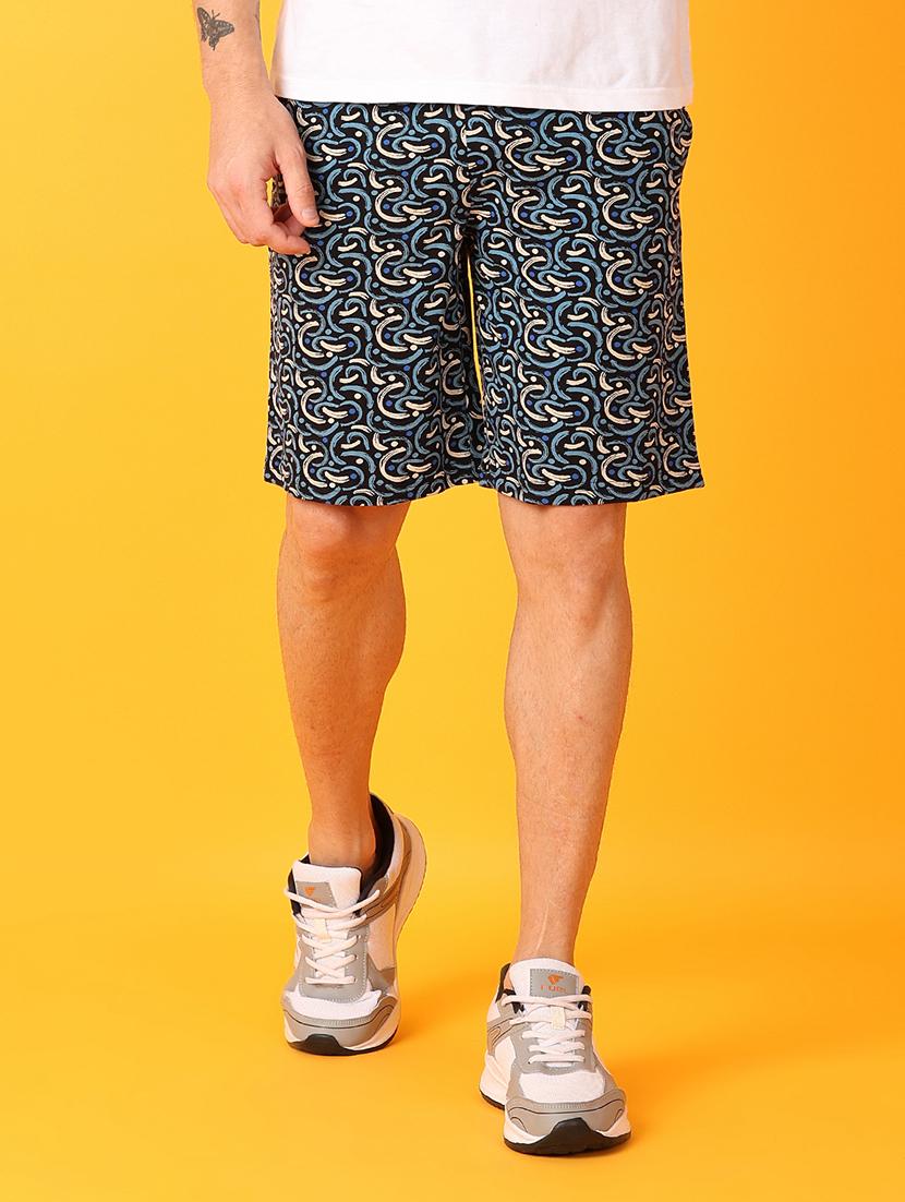 men mid-rise printed short