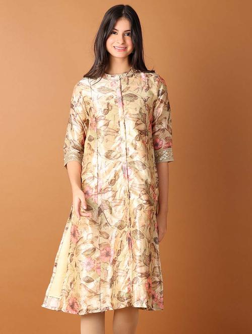 women three quarter sleeve a-line kurta - 21491538 - Standard Image - 0