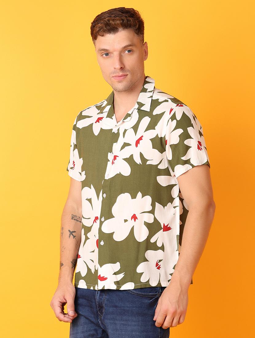 men collared printed casual shirt - 21491606 - Standard Image - 2