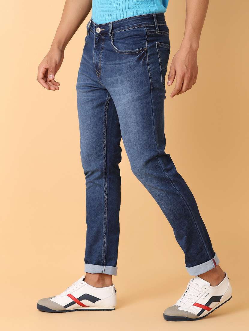 men mid rise plain jeans - 21491608 -  Standard Image - 2