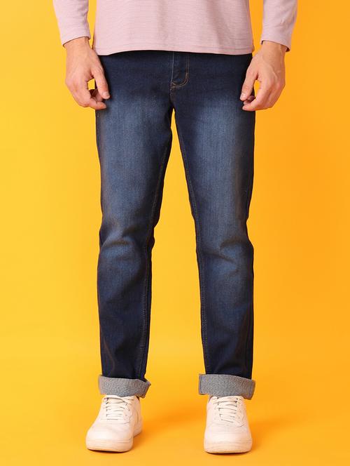 men blue plain jean - 21491796 - Standard Image - 0