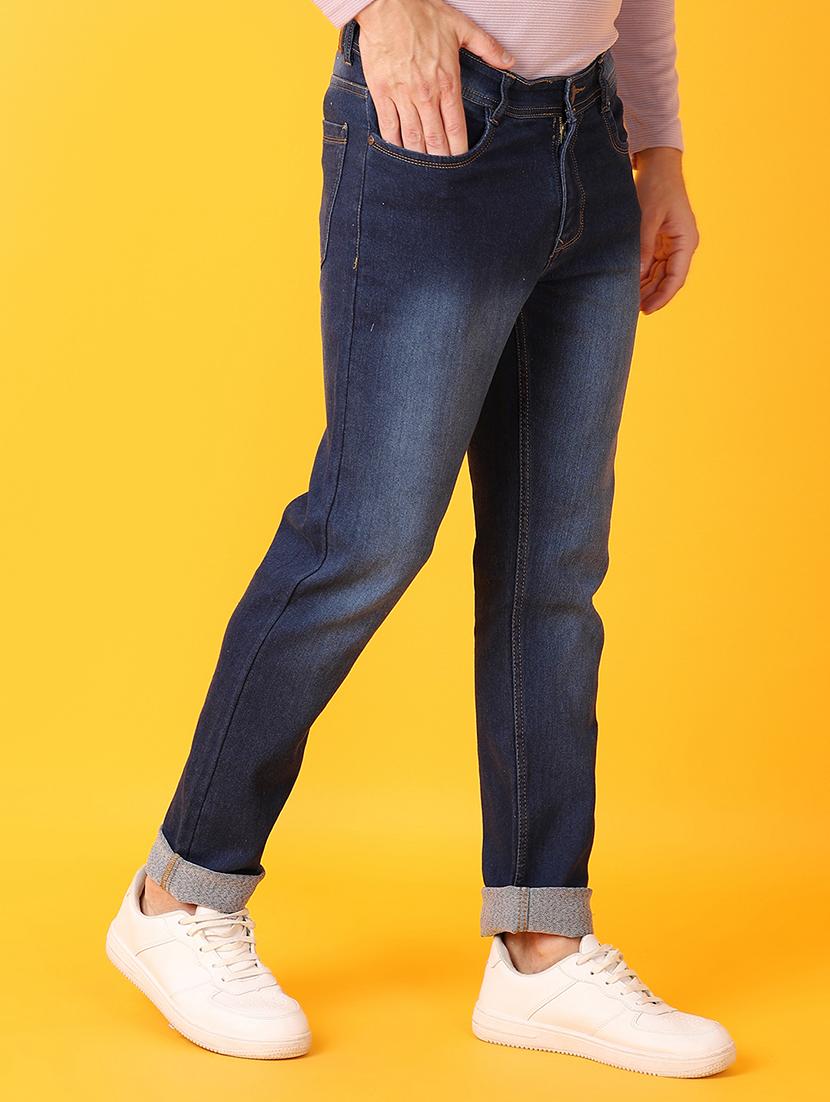men blue plain jean - 21491796 - Standard Image - 2